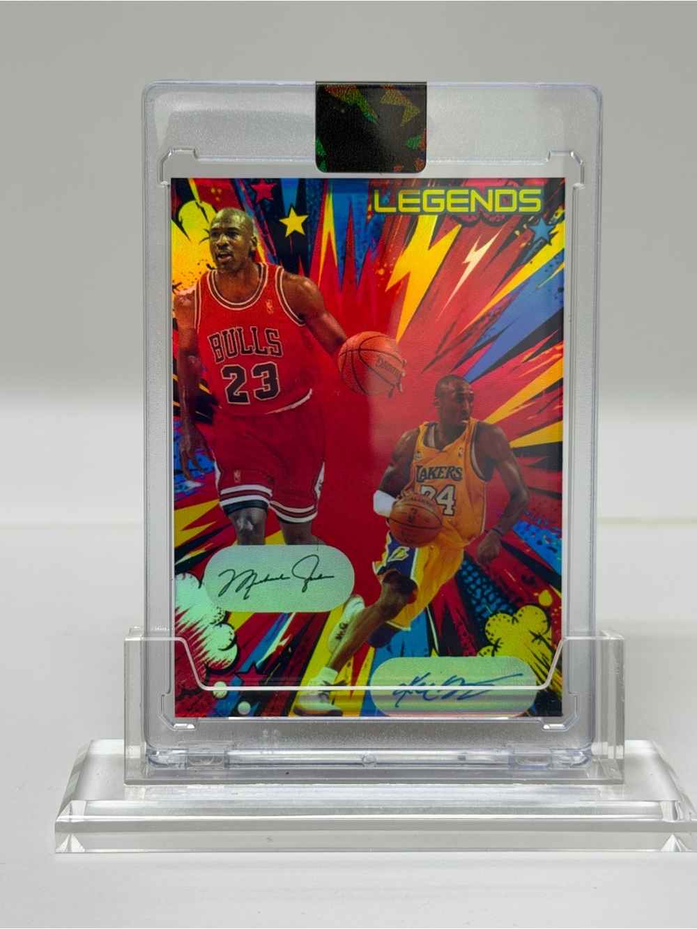 Michael Jordan / Kobe Bryant Custom card Facsimile refractor Legends card
